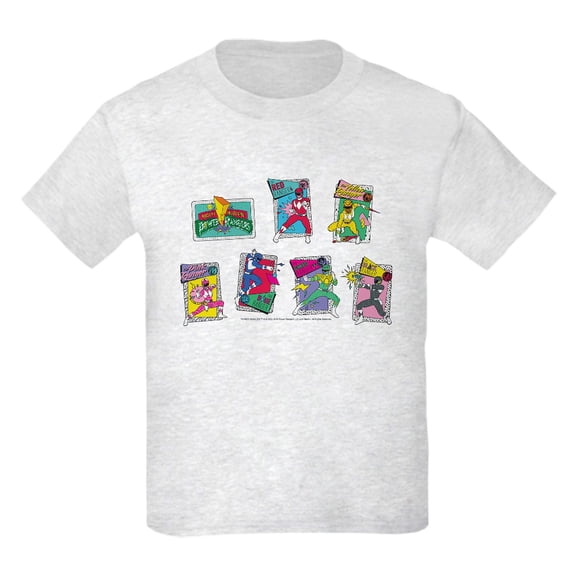 CafePress - Power Rangers Group Shots Kids T Shirt - Light T-Shirt Kids XS-XL