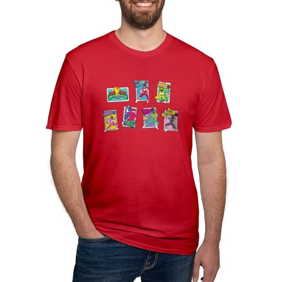 CafePress - Power Rangers Group Shots Men's Classic T Shirt - Men's Fitted T-Shirt