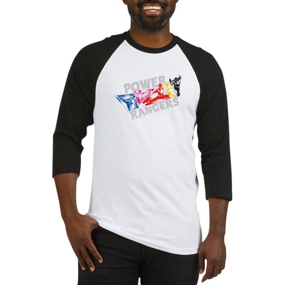 CafePress - Power Rangers Hero Poses - Cotton Baseball Jersey, 3/4 Raglan Sleeve Shirt