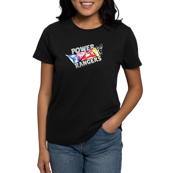 CafePress - Power Rangers Hero Poses Women's Value T Shirt - Women's Traditional Fit Dark T-Shirt