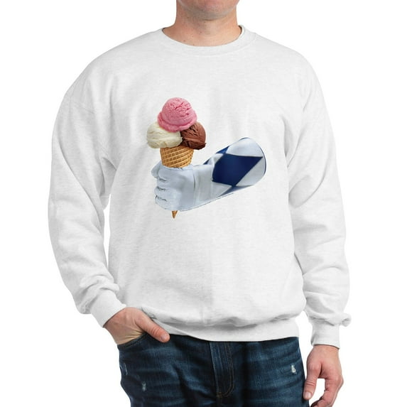 CafePress - Power Rangers Holding Ic - Crew Neck Sweatshirt