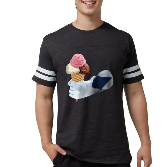 CafePress - Power Rangers Holding Ice C Men's Football T Shirt - Mens Football Shirt