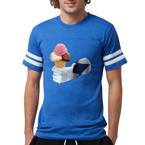 CafePress - Power Rangers Holding Ice C Men's Football T Shirt - Mens Football Shirt