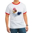 thumbnail image 1 of CafePress - Power Rangers Holding Ice Cre Men's Ringer T Shirt - 100% Cotton Ringed T-Shirt, 1 of 4
