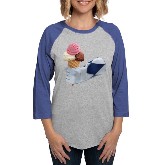 CafePress - Power Rangers Holding Ice Women's Baseball T Shirt - Womens Baseball Tee