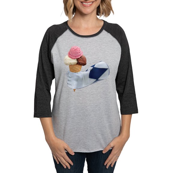 CafePress - Power Rangers Holding Ice Women's Baseball T Shirt - Womens Baseball Tee