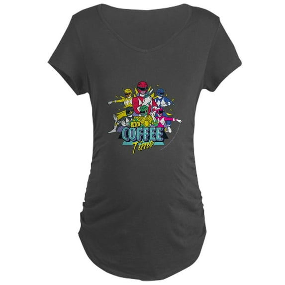 CafePress - Power Rangers It's Coffe Women's Maternity T Shirt - Maternity Dark T-Shirt