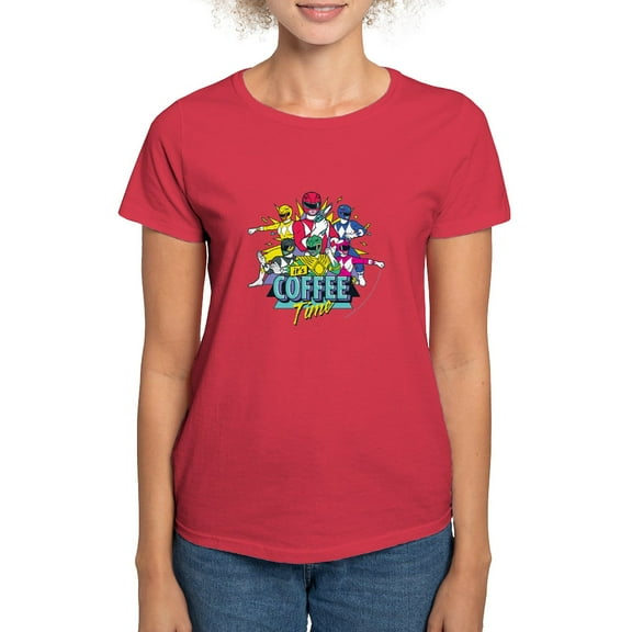 CafePress - Power Rangers It's Coffee Ti Women's Value T Shirt - Women's Traditional Fit Dark T-Shirt