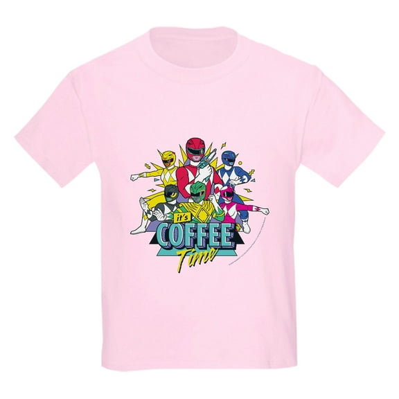 CafePress - Power Rangers It's Coffee Time Kids T Shirt - Light T-Shirt Kids XS-XL