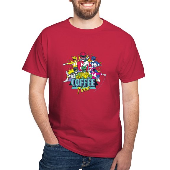 CafePress - Power Rangers It's Coffee Time Men's Value T Shirt - Men's Classic Graphic Cotton T-Shirt