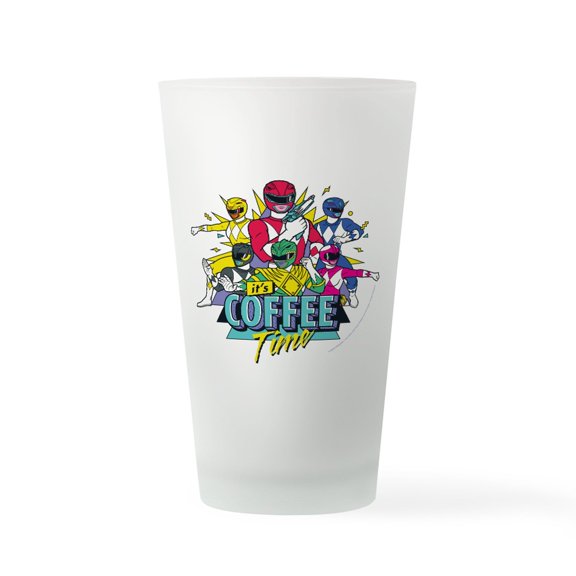 CafePress - Power Rangers It's Coffee Time - Pint Glass, Drinking Glass, 16 oz. CafePress