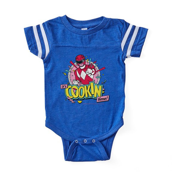 CafePress - Power Rangers It's Cookin T - Cute Infant Baby Football Bodysuit