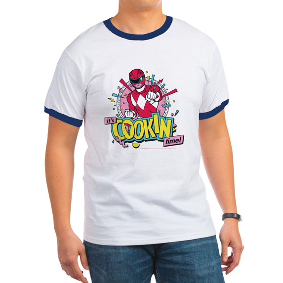 CafePress - Power Rangers It's Cookin Tim Men's Ringer T Shirt - 100% Cotton Ringed T-Shirt