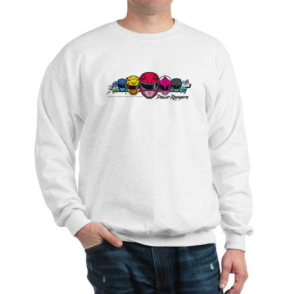 CafePress - Power Rangers Linear Hel - Crew Neck Sweatshirt