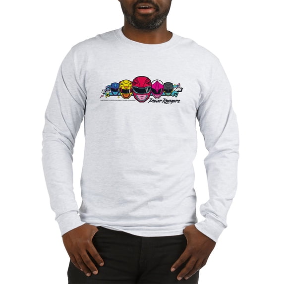 CafePress - Power Rangers Linear Hel Men's Long Sleeve T Shirt - Unisex Cotton Long Sleeve T-Shirt