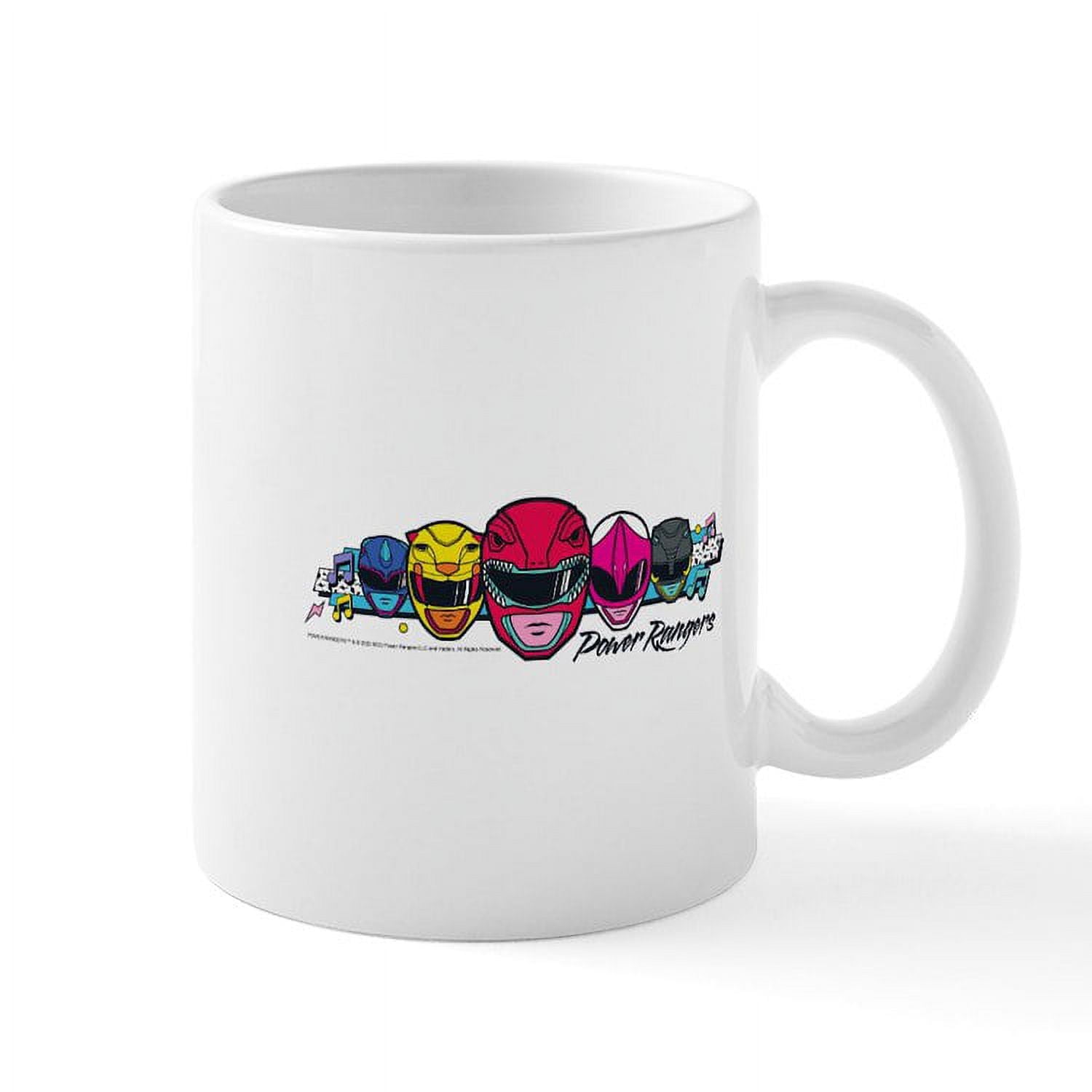 Power Ranger Linear CafePress - Power Rangers Linear Helmets - 11 oz Ceramic Mug - Novelty ...