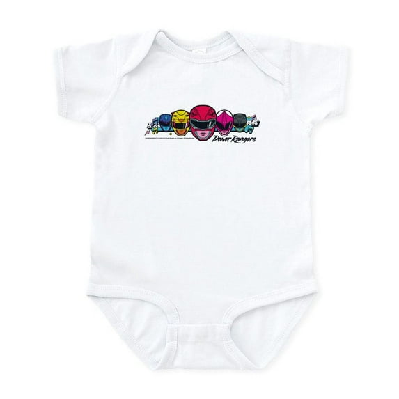 CafePress - Power Rangers Linear Helmets - Baby Light Bodysuit, Size Newborn - 24 Months