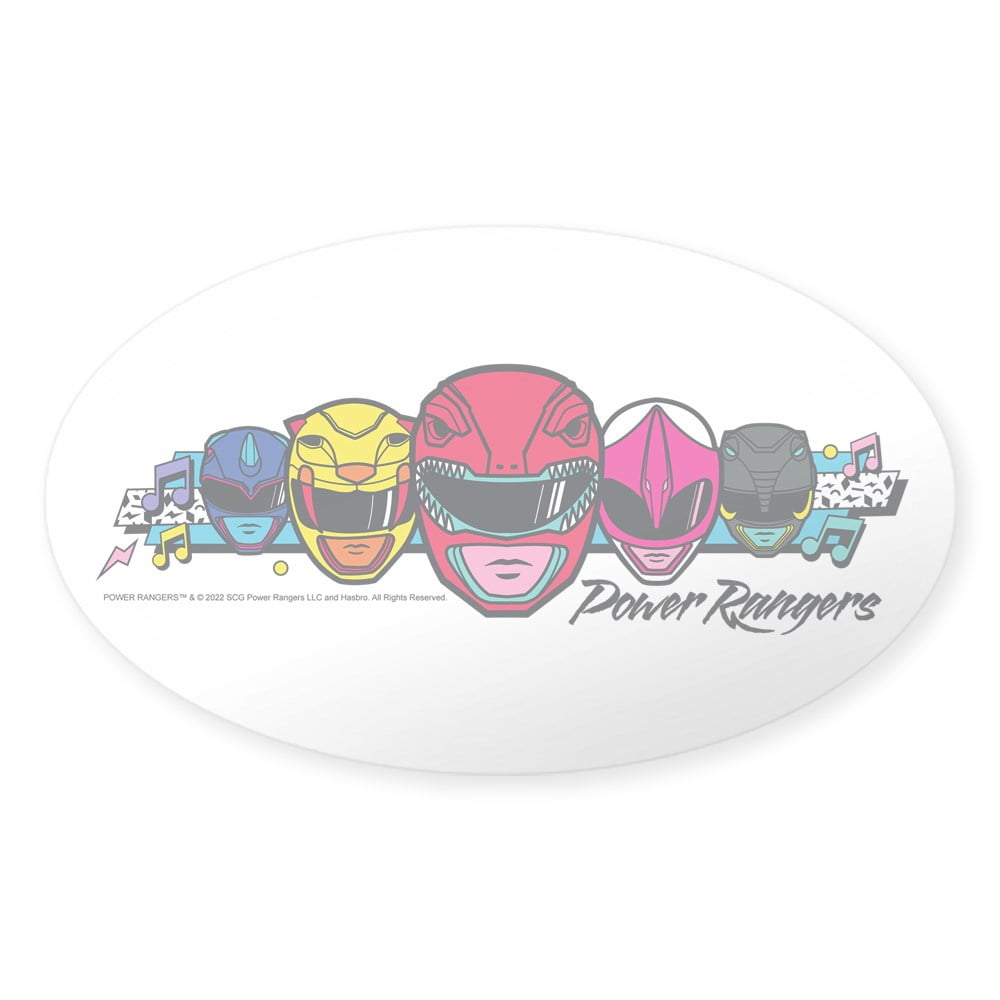 Power Ranger Linear CafePress - Power Rangers Linear Helmets - Sticker (Oval) - Walmart.com
