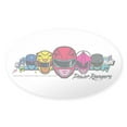 thumbnail image 1 of CafePress - Power Rangers Linear Helmets - Sticker (Oval), 1 of 1