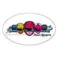 thumbnail image 1 of CafePress - Power Rangers Linear Helmets - Sticker (Oval), 1 of 1