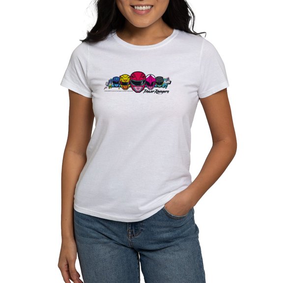 CafePress - Power Rangers Linear Helmets Women's Value T Shirt - Women's Classic T-Shirt