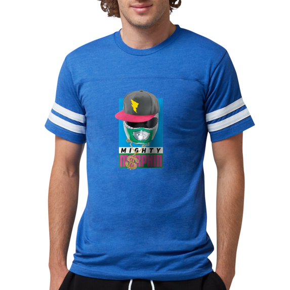 CafePress - Power Rangers Mighty Morphi Men's Football T Shirt - Mens Football Shirt