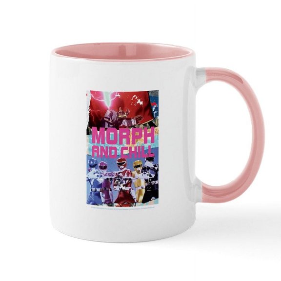 CafePress - Power Rangers Morph And Chill - 11 oz Ceramic Mug - Novelty Coffee Tea Cup
