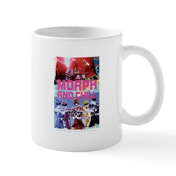 CafePress - Power Rangers Morph And Chill - 11 oz Ceramic Mug - Novelty Coffee Tea Cup