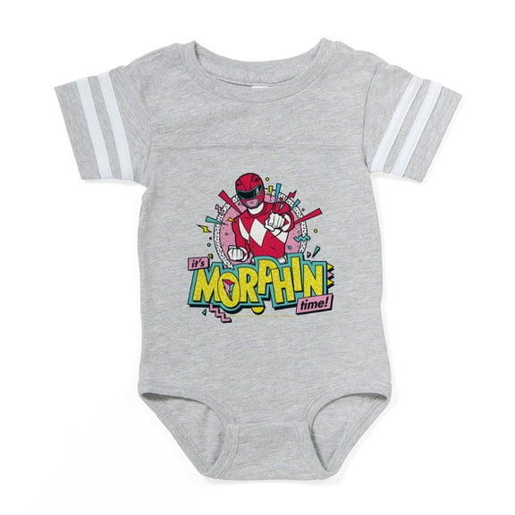 CafePress - Power Rangers Morphin Time - Cute Infant Baby Football Bodysuit