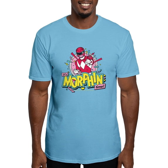 CafePress - Power Rangers Morphin Time Men's Classic T Shirt - Fitted T-Shirt, Vintage Fit Soft Cotton Tee
