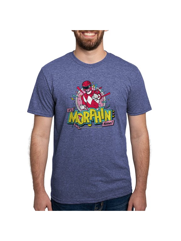 - Power Rangers Morphin Time Men's Deluxe T Shirt - Mens Tri-blend T-Shirt