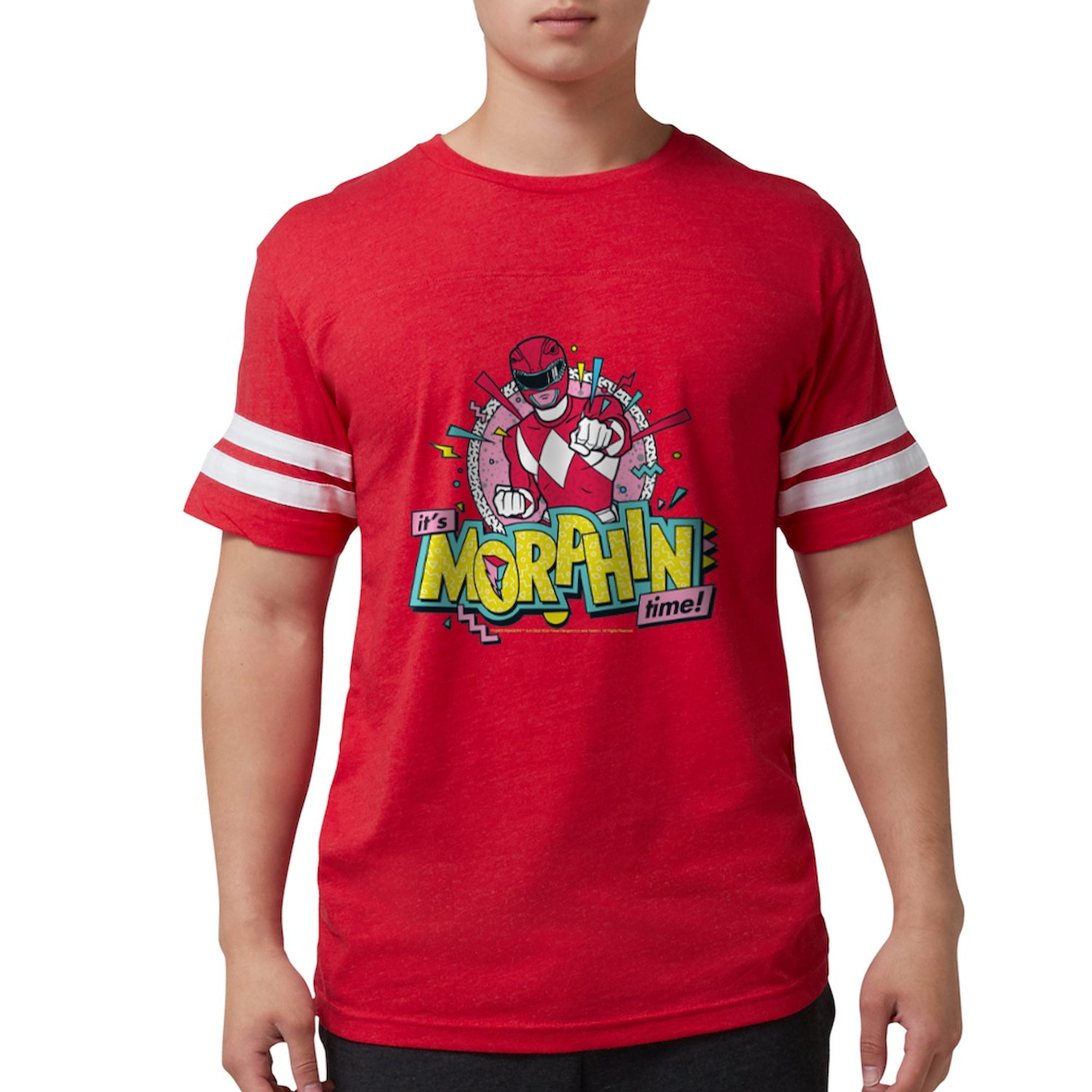 CafePress - Power Rangers Morphin Time Men's Football T Shirt