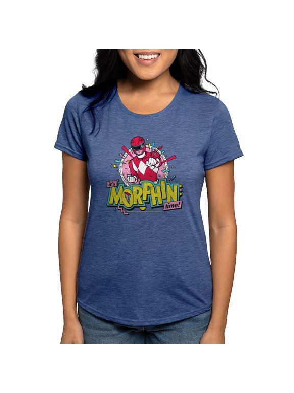 - Power Rangers Morphin Time Women's Deluxe T Shirt - Womens Tri-blend T-Shirt