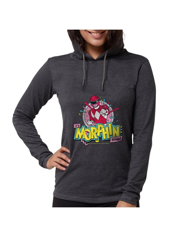 - Power Rangers Morphin Time - Womens Hooded Shirt