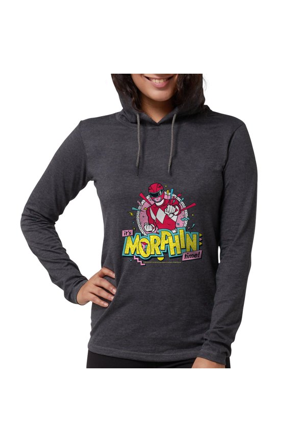 - Power Rangers Morphin Time - Womens Hooded Shirt