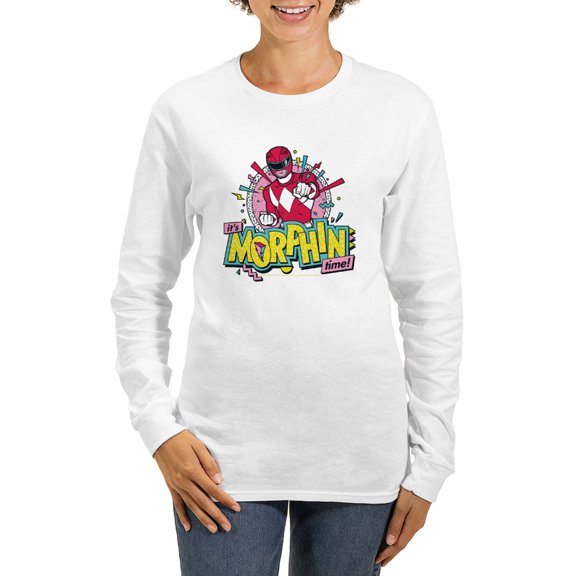 CafePress - Power Rangers Morphin Women's Long Sleeve T Shirt - Women's Long Sleeve Graphic Casual T-Shirt