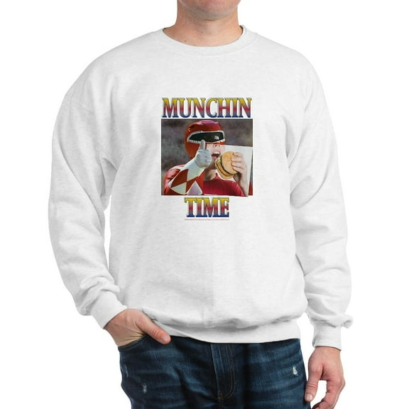 CafePress - Power Rangers Munchin Ti - Crew Neck Sweatshirt