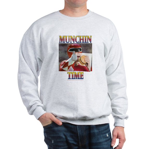 CafePress - Power Rangers Munchin Ti - Crew Neck Sweatshirt