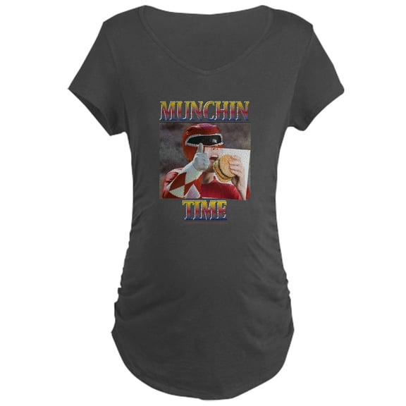 CafePress - Power Rangers Munchin Ti Women's Maternity T Shirt - Maternity Dark T-Shirt