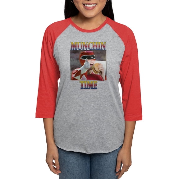 CafePress - Power Rangers Munchin Tim Women's Baseball T Shirt - Womens Baseball Tee