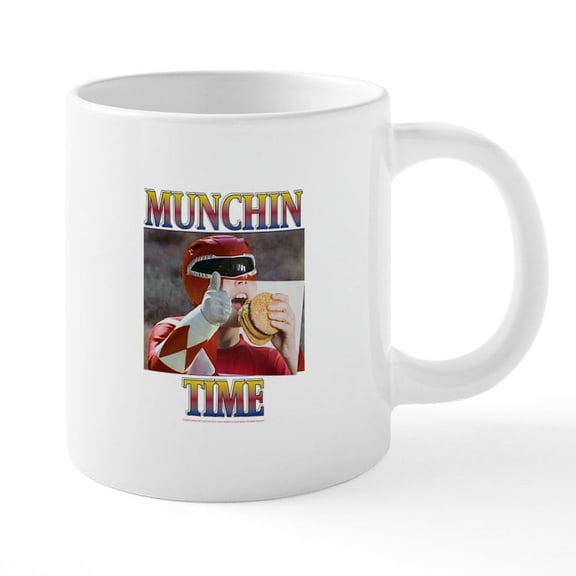 CafePress - Power Rangers Munchin Time - 20 Oz White Ceramic Mega Mug