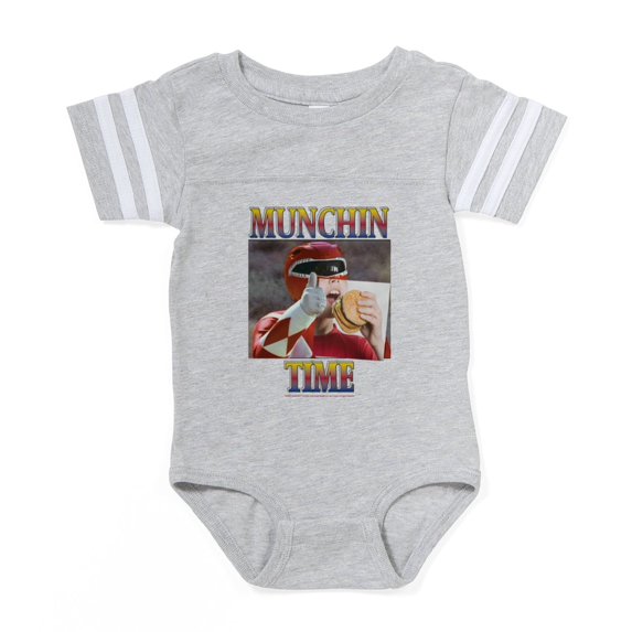 CafePress - Power Rangers Munchin Time - Cute Infant Baby Football Bodysuit