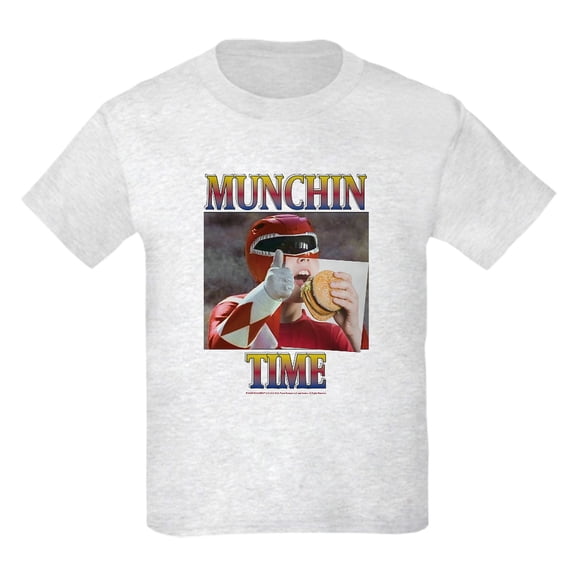 CafePress - Power Rangers Munchin Time Kids T Shirt - Light Classic Kids Graphic, Short Sleeve T-Shirt, Sizes XS-XL