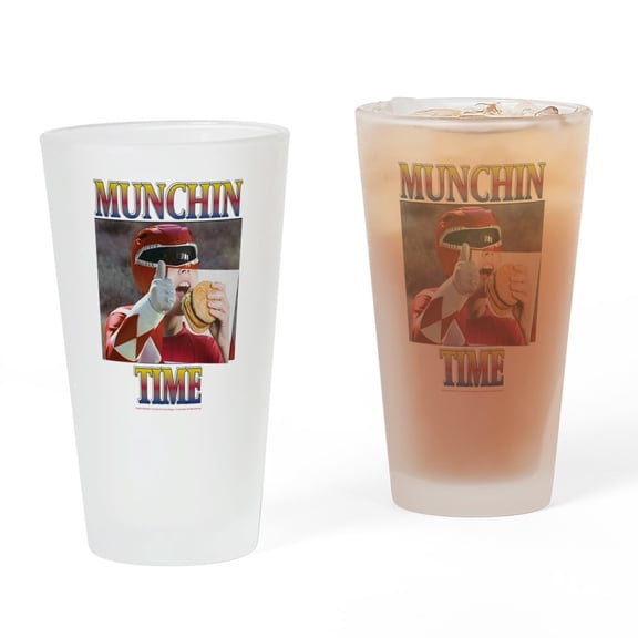 CafePress - Power Rangers Munchin Time - Pint Glass, Drinking Glass, 16 oz. CafePress