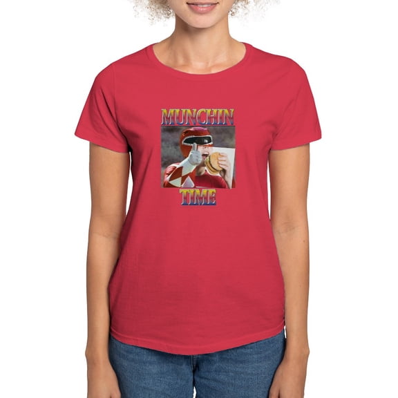 CafePress - Power Rangers Munchin Time Women's Value T Shirt - Women's Traditional Fit Dark T-Shirt