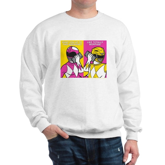 CafePress - Power Rangers On Their C - Crew Neck Sweatshirt
