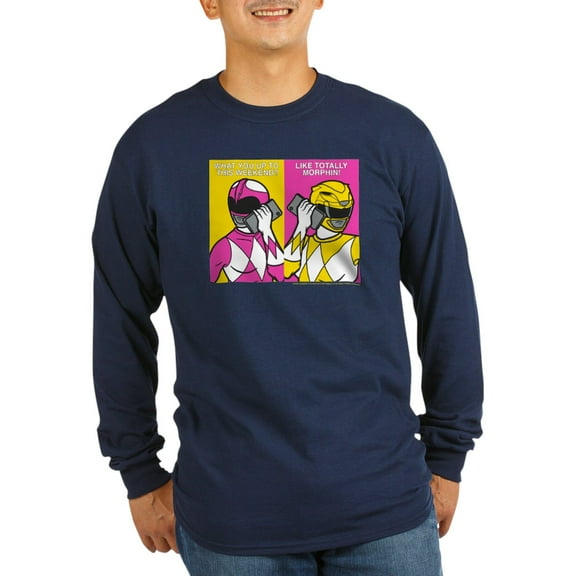 CafePress - Power Rangers On Their C Men's Long Sleeve T Shirt - Long Sleeve Dark T-Shirt