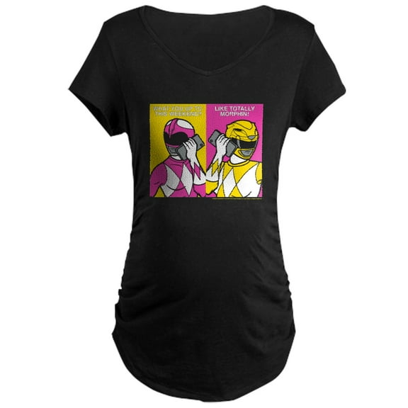 CafePress - Power Rangers On Their C Women's Maternity T Shirt - Maternity Dark T-Shirt