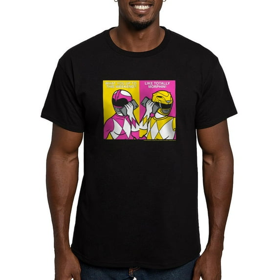 CafePress - Power Rangers On Their Cell Men's Classic T Shirt - Men's Fitted T-Shirt