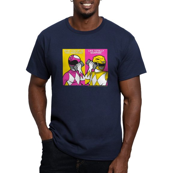 CafePress - Power Rangers On Their Cell Men's Classic T Shirt - Men's Fitted T-Shirt